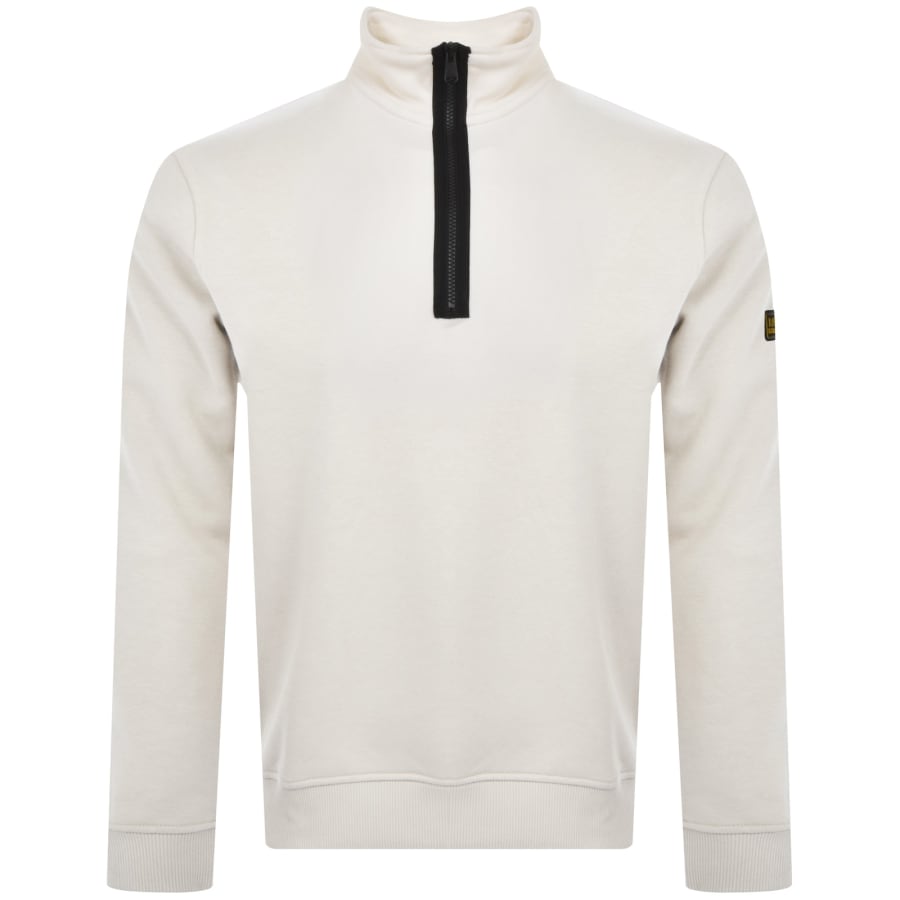 Barbour International Half Zip Sweatshirt White